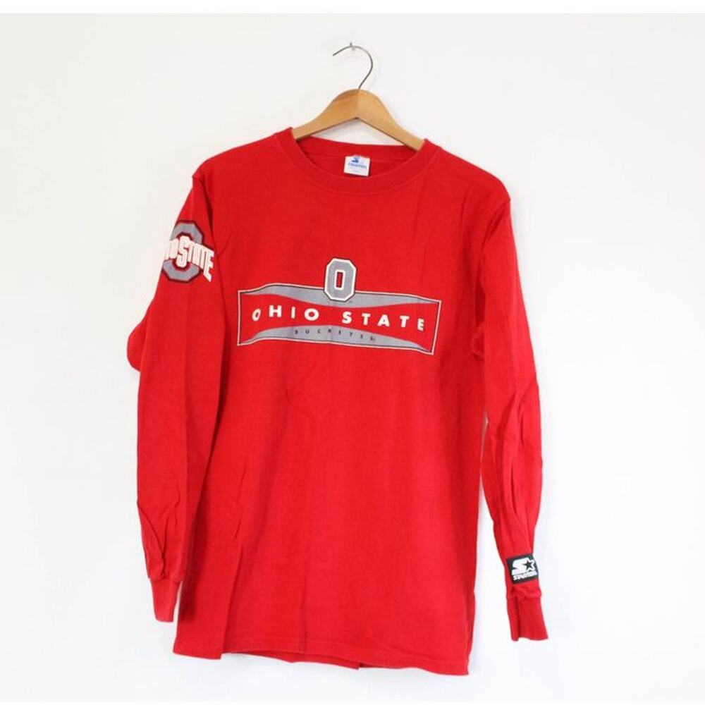 Vintage The Ohio State University Buckeyes OSU Starter Long Sleeve T Shirt Small